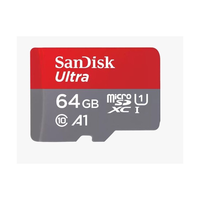 SanDisk Ultra 64 GB microSDXC Speicherkarte Kit (2022) bis 140 MB/s, C10, U1, A1